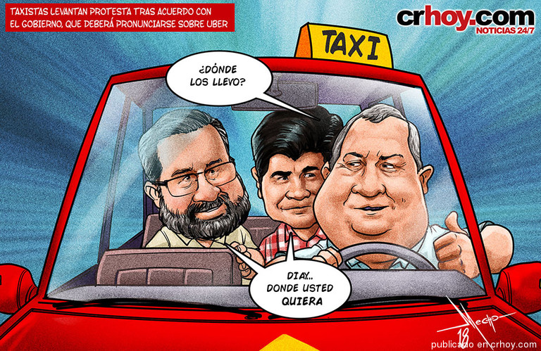 Taxistas levantan protesta y Gobierno promete acciones sobre Uber