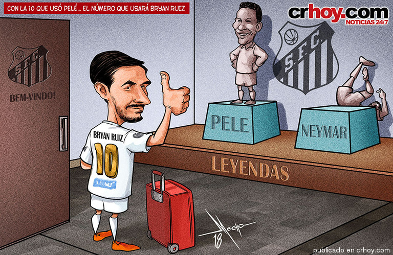 Con la 10 que usó Pelé… El número que usará Bryan Ruiz